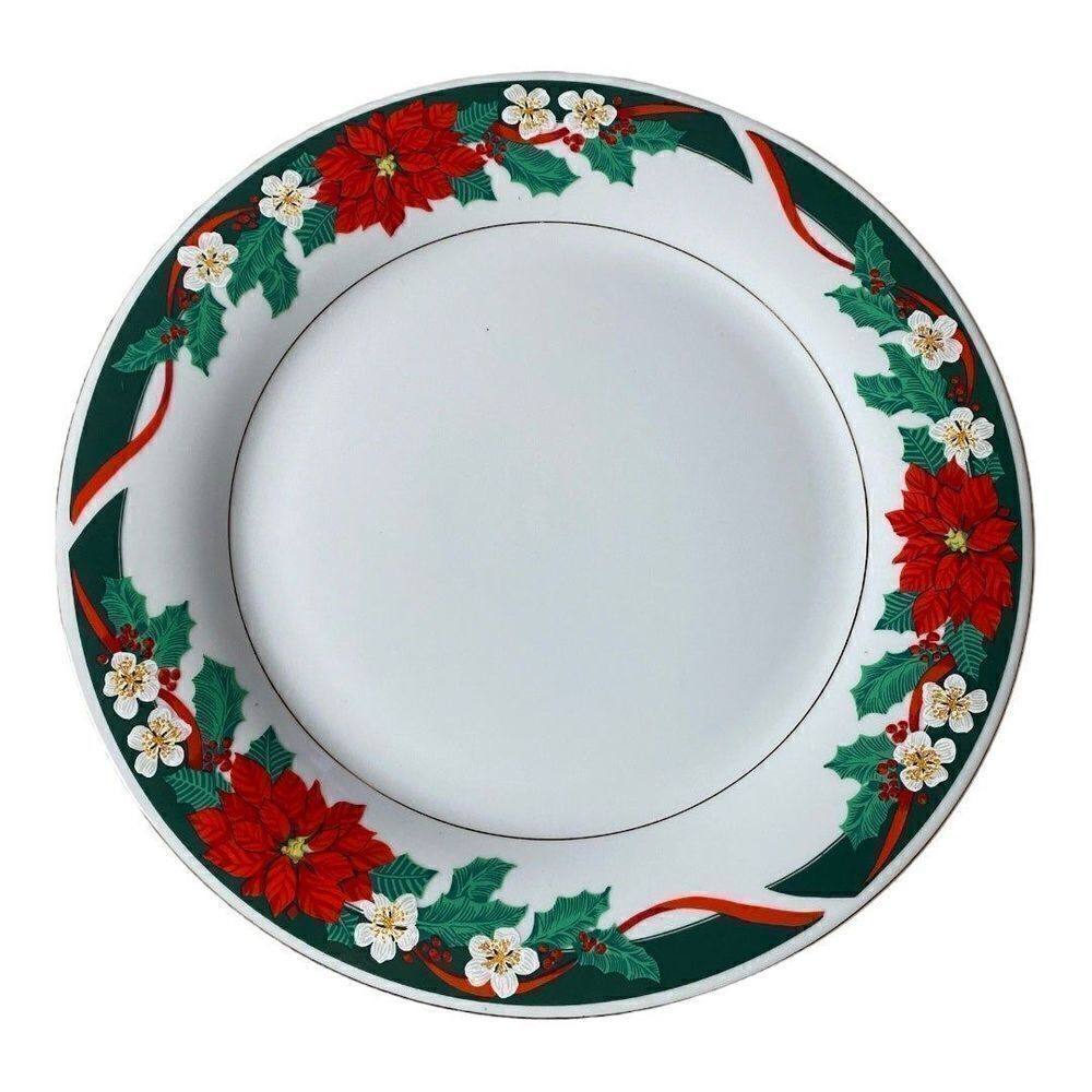 Tienshan Fine China Deck the halls Xmas plate